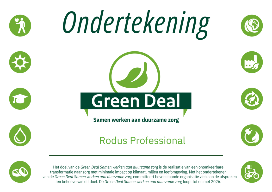 Rodus Professional ondertekend Green Deal